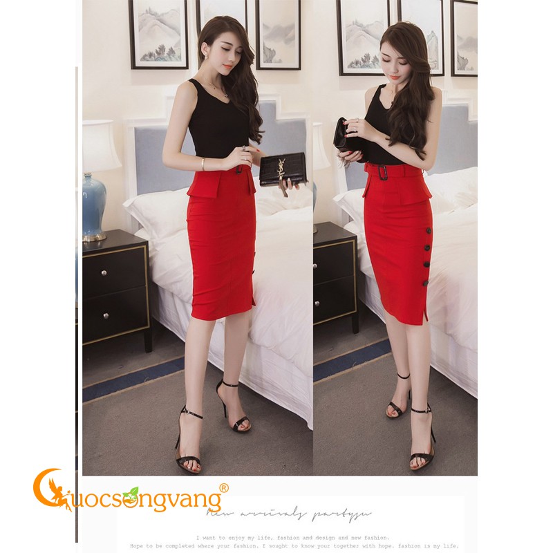 Chân váy công sở chân váy big size lưng cao GLV058 Cuocsongvang