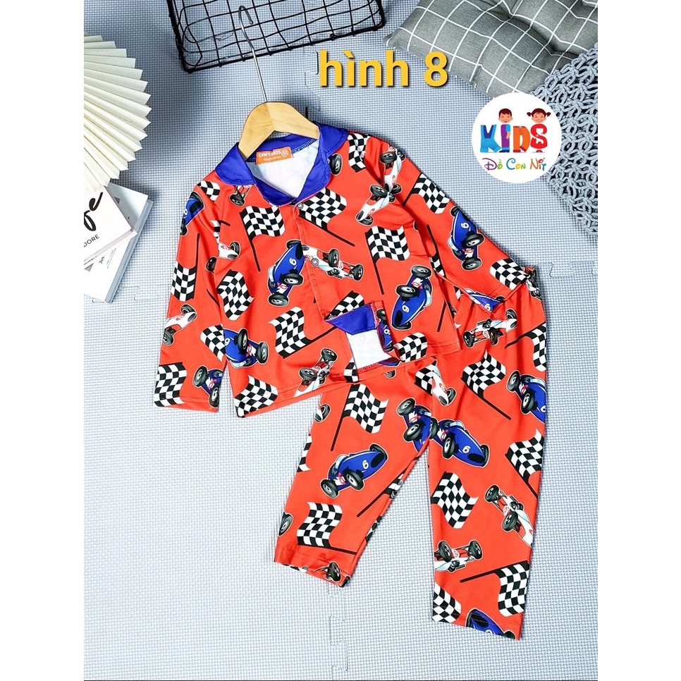 PIZAMA TAY DÀI THUN LẠNH BÉ TRAI - ĐỒ BỘ TRẺ EM