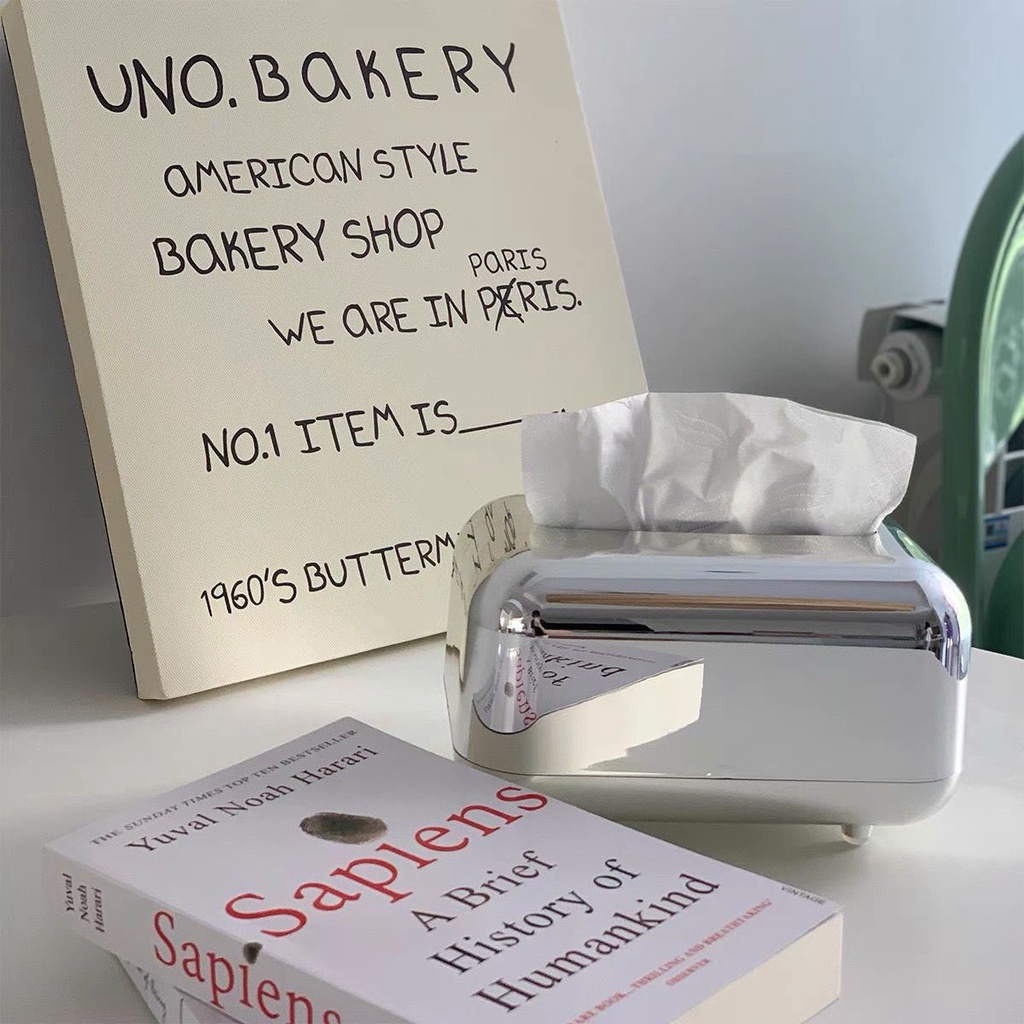 Hộp Đựng Khăn Giấy Kim Loại Bóng Chromatic Tissue Box
