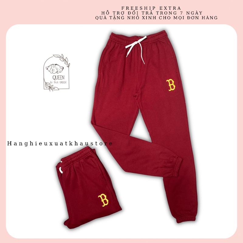 uần nỉ dài pants MLB Ny basic trơn một màu đơn giản đẹp