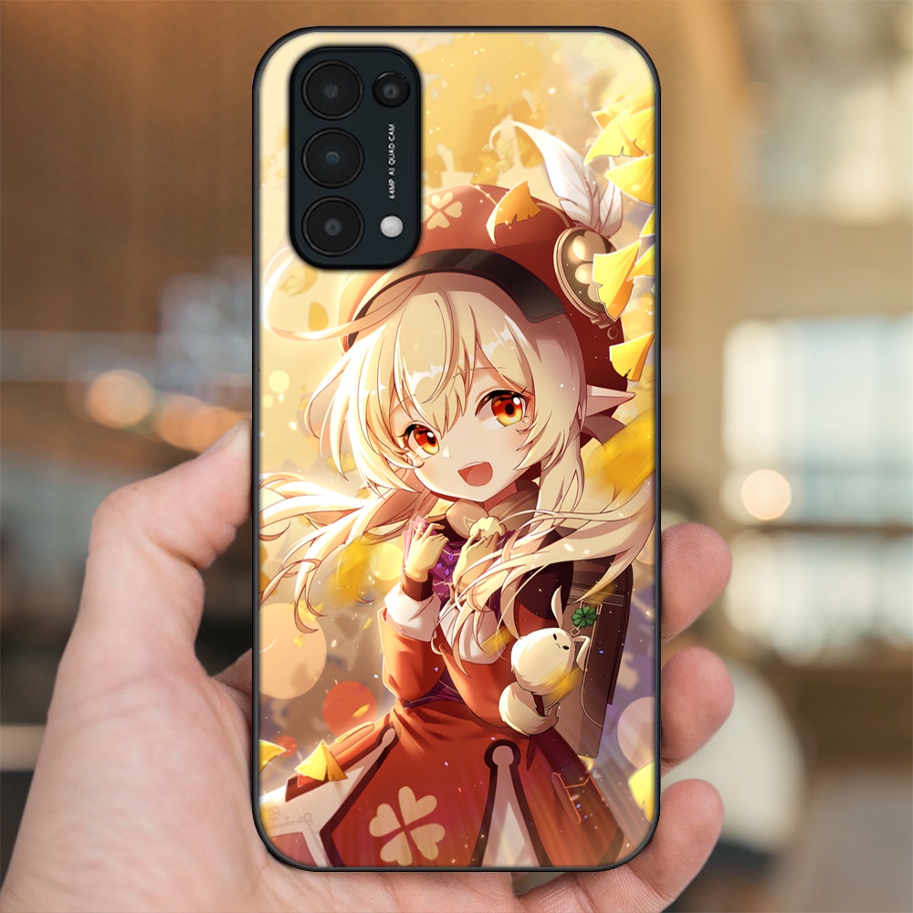 Ốp lưng Oppo Reno 5 viền đen in hình Klee Genshin Impact