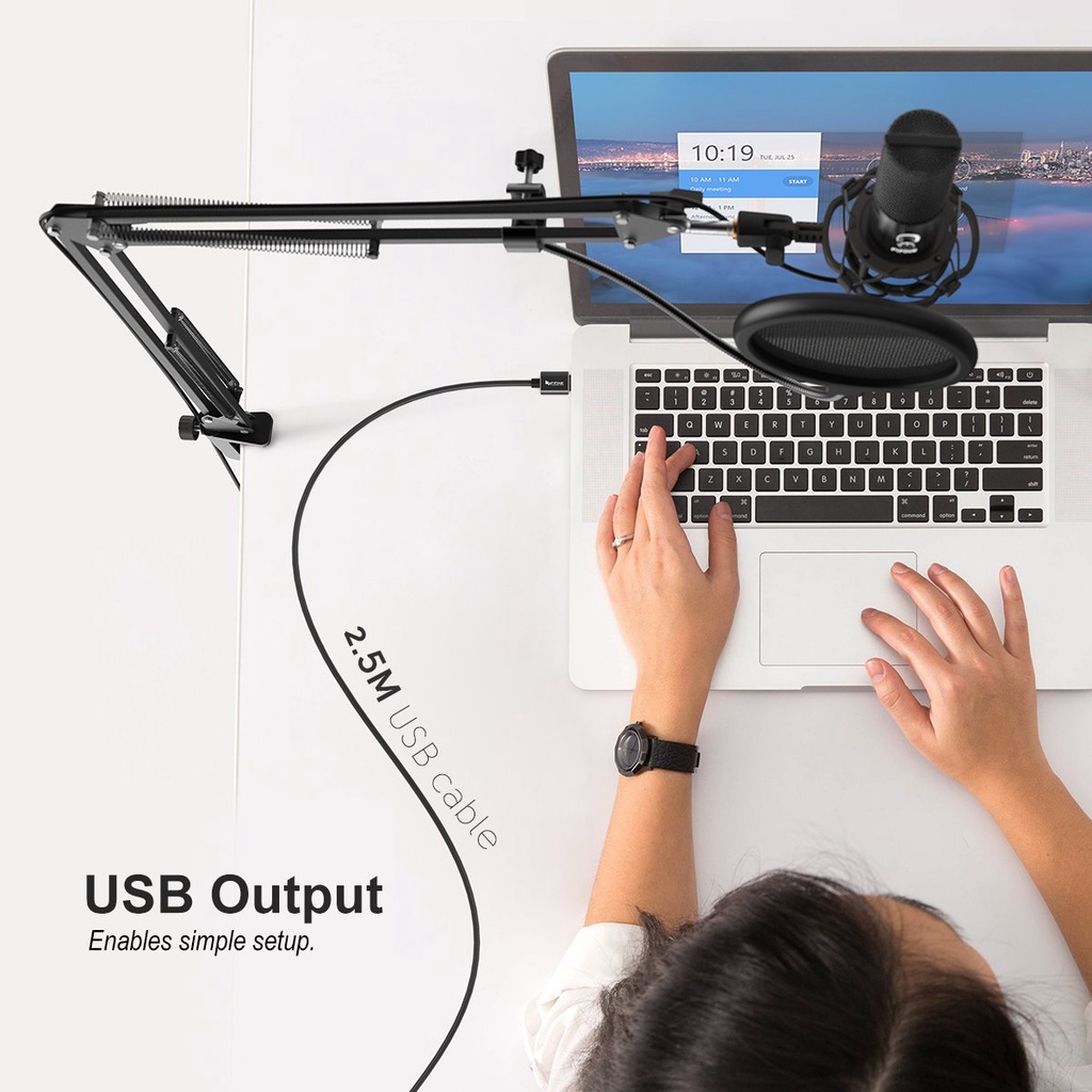 Fifine T669 - HÀNG CHÍNH HÃNG - Mic thu âm cổng USB dành cho Máy tính