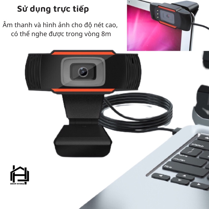 Webcam máy tính FULL HD 1080P có mic, Web camera laptop full box siêu nét hỗ trợ livestream, học trực tuyến