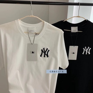 Áo Thun Cotton Tay Ngắn Dáng Rộng Thêu Chữ Ny Đơn Giản Thời Trang Mùa Hè Cho Nam Và Nữ