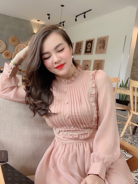 XẢ HÀNG - VÁY TƠ LỤA CHẤT ĐẸP MS25888