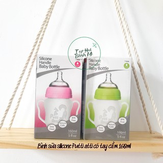 Bình sữa silicone Putti Atti có tay cầm