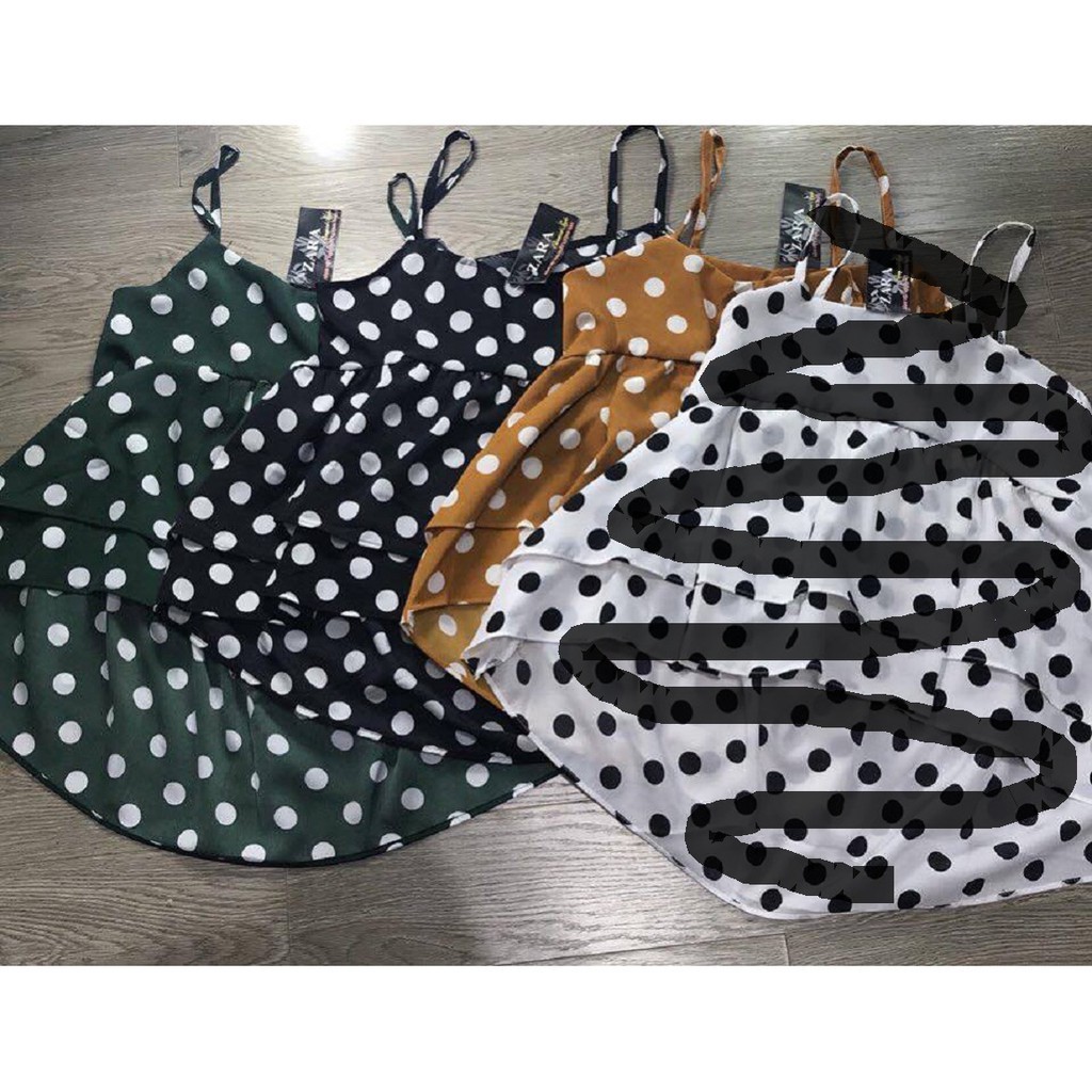 [ xả kho ] HS Áo hai dây đuôi cá chấm bi