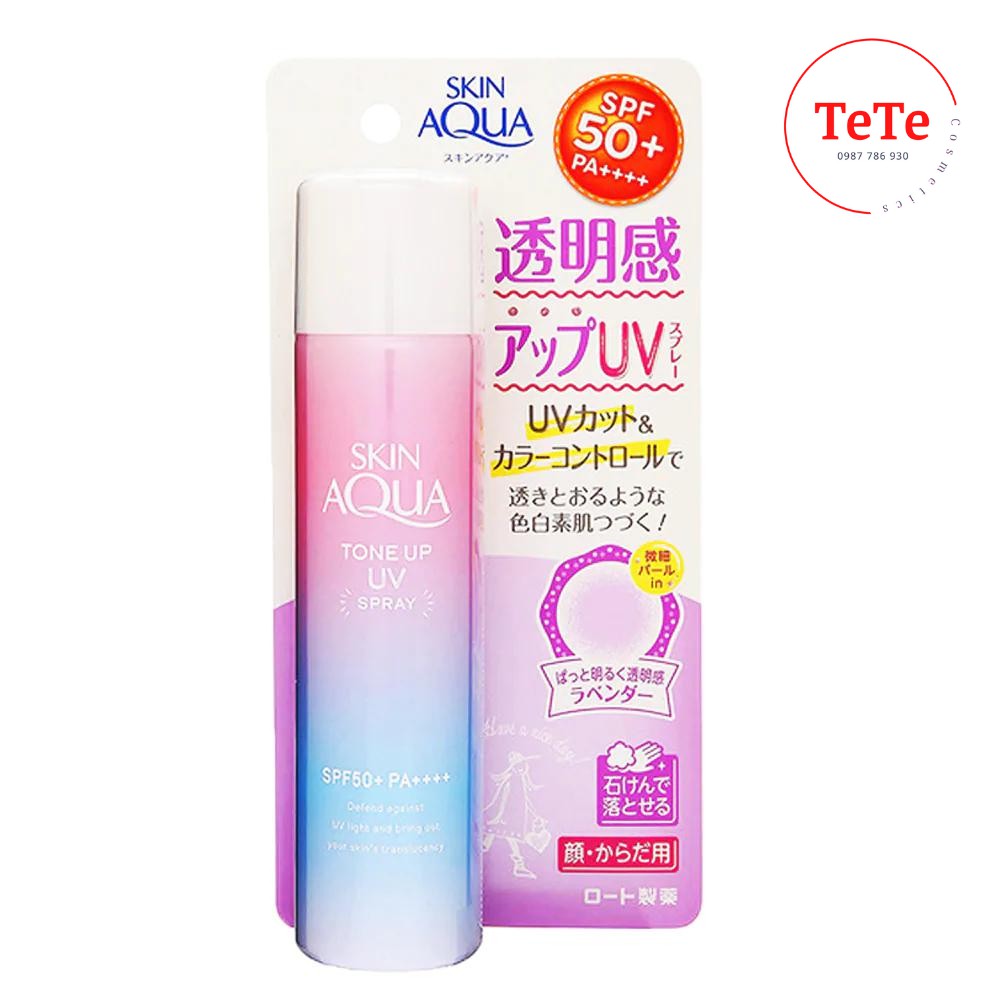 Xịt Chống Nắng SKIN AQUA Tone Up UV SPF50+ PA++++ Lọ 70g