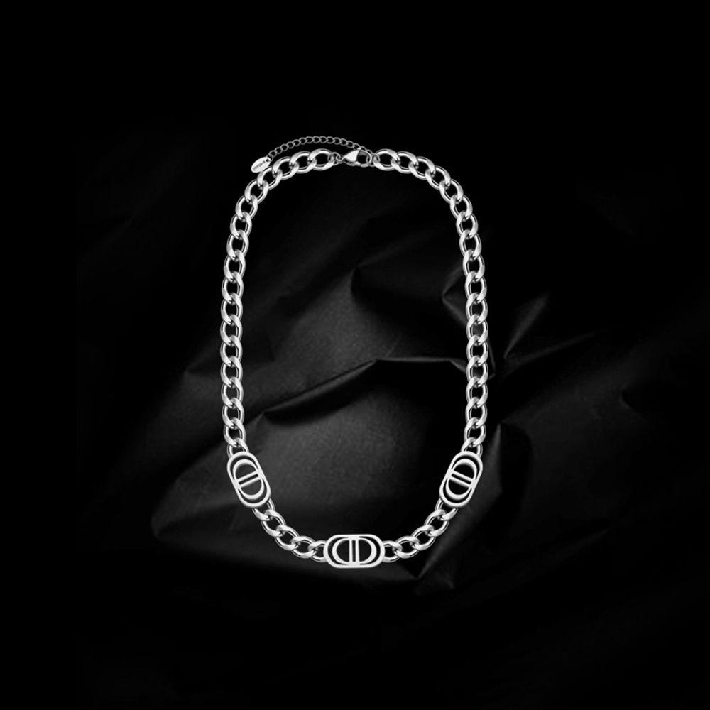 Vòng cổ Choker Hai Lớp Chữ D VANES1 Thời Trang Dành Cho Nam Và Nữ