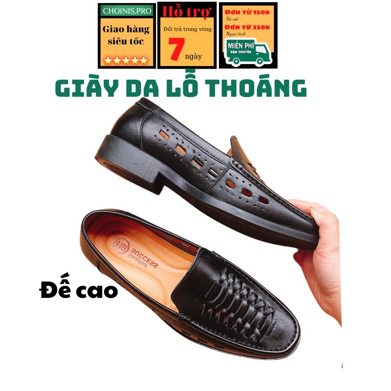 Giày da hè đục lỗ siêu thoáng CHOINIS