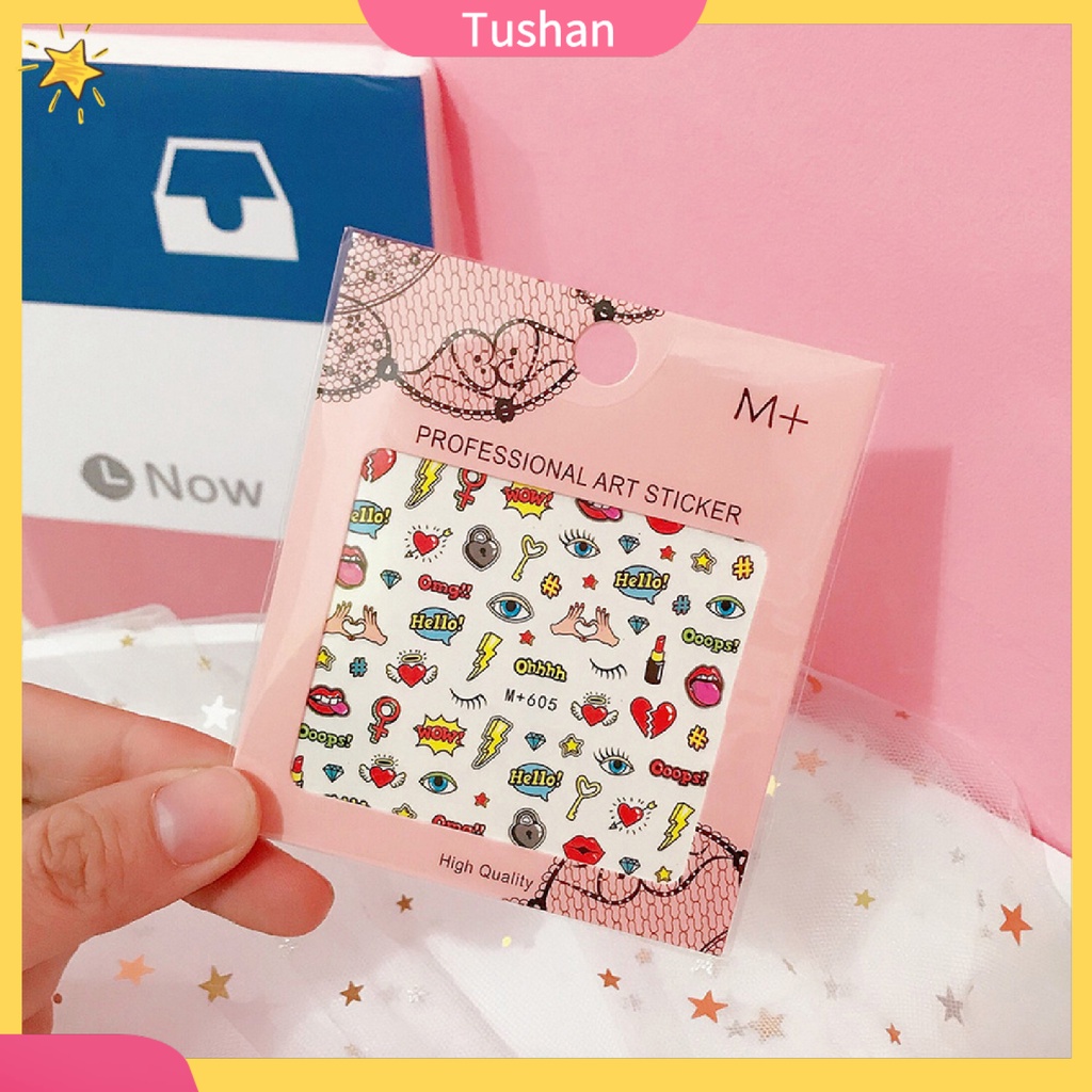 Nhãn dán hình kỳ lân trang trí móng tay nghệ thuật chống thấm nước dành cho nữ
