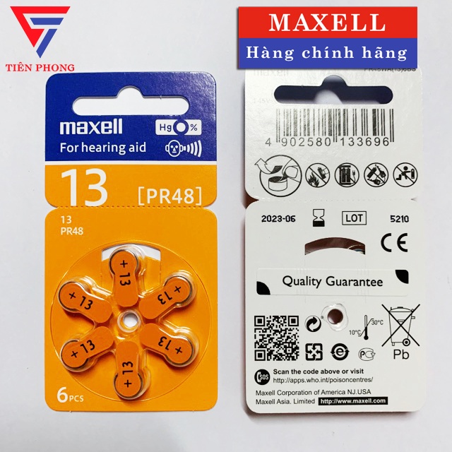 Pin Trợ Thính Maxell PR48 Chính Hãng