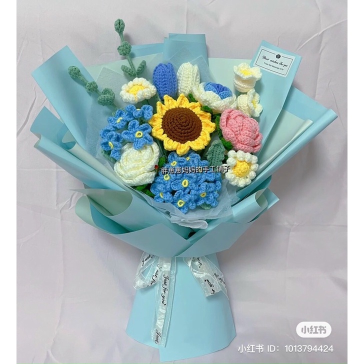 Bó hoa len handmade P2