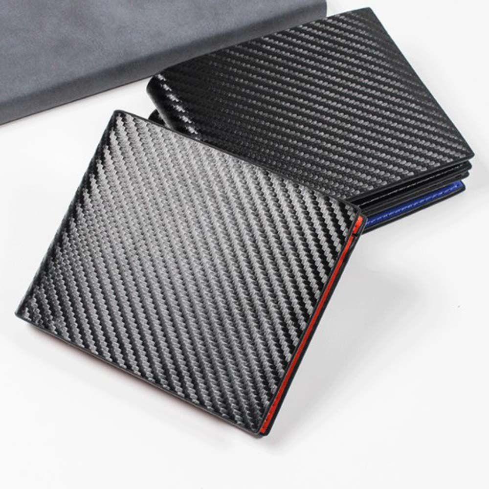 Ví Ngắn Đựng Thẻ / Tiền Xu Bằng Sợi Carbon Đa Năng Nhỏ Gọn Tiện Dụng