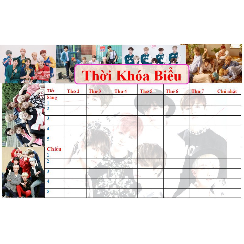 Thời khóa biểu BTS