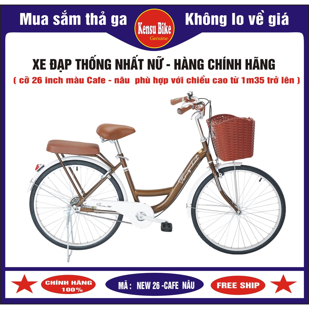 Xe đạp nữ đẹp- loại chuẩn xịn hãng Thống Nhất New 26