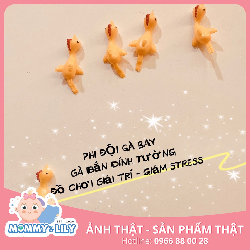 Ná Bắn Gà Cao Su Gà Bắn Dính Tường Phi Đội Gà Bay Đồ Chơi Giải Trí