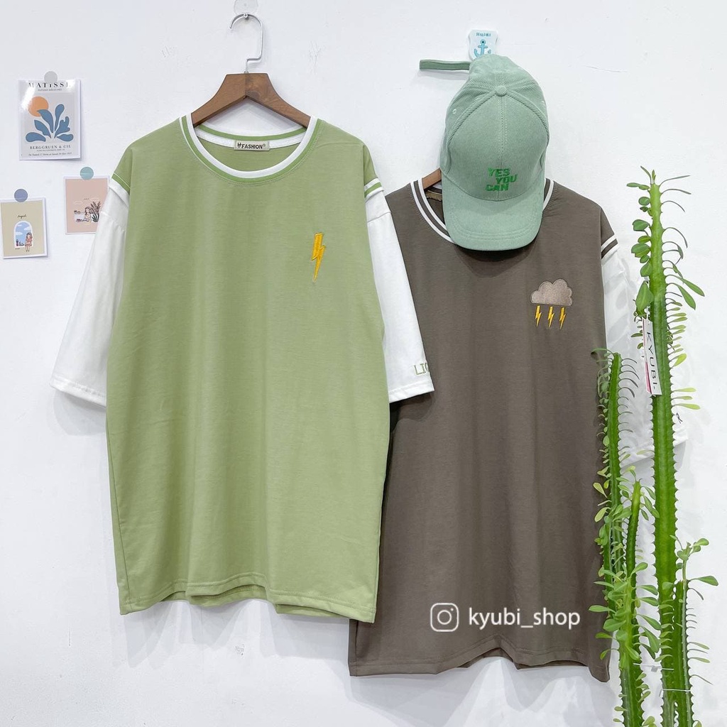 Áo thun Bóng rổ CÓ PHỐI TAY chất cotton phom rộng unisex hình thêu ICON [Nhiều Mẫu LIST28] -  Kyubi Shop ATTL28