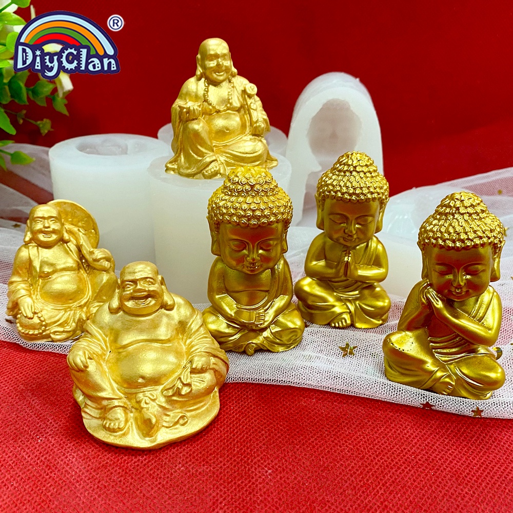 Khuôn Silicone Tạo Hình Tượng Phật 3D Trang Trí Nhà Cửa/Xe Hơi DIY