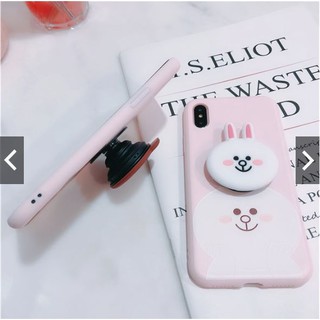 Ốp lưng iphone - Ốp lưng gấu + Thỏ + Tặng Popsocket - cho iphone 5 5s 6 6s 6plus 6sPlus 7Plus 8Plus
