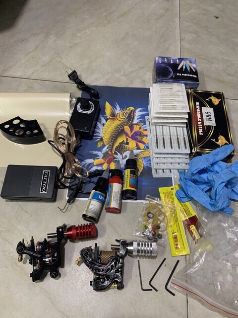 Bộ kít 2 máy xăm học viên cao cấp(hàng có sẵn)