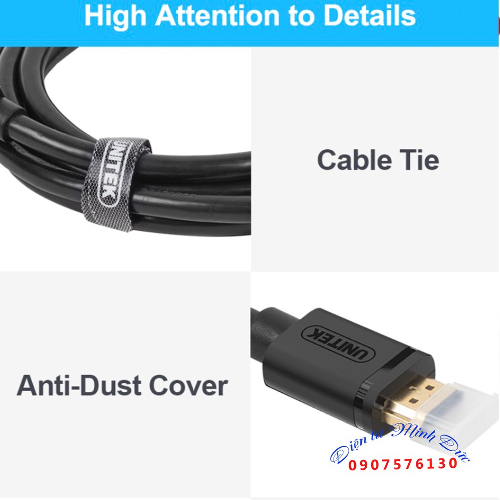 cable hdmi Unitek 5m Y-C140 ( Hàng chính hãng)