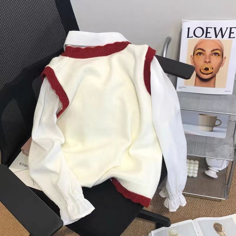 Áo Khoác Cardigan Dệt Kim Không Tay Thêu Họa Tiết Phong Cách Mới Cho Nữ