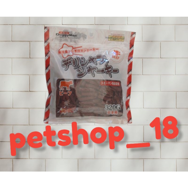 Son môi Doggyman DELICIOUS beef JERKY / SNACK Dog 320GR / Doggyman beef