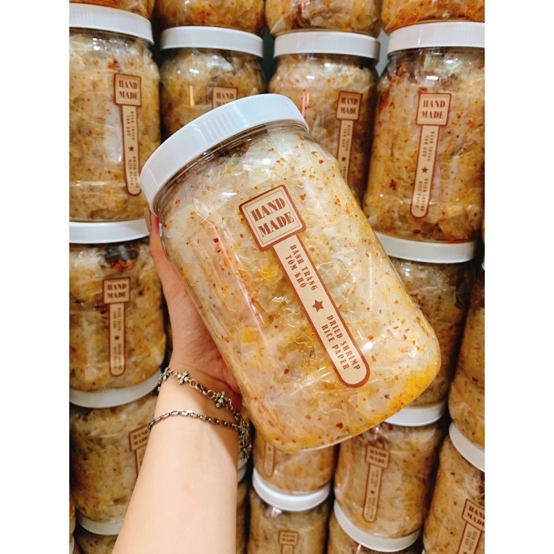 bánh tráng ruốc tôm xào