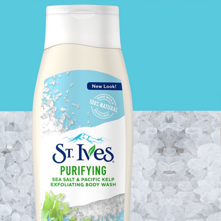 Sữa tắm dưỡng da St.Ives Muối biển Purifying Sea Salt 400ml