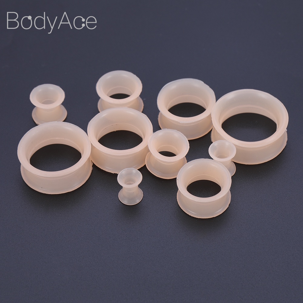 Set 8 Đôi Khuyên Tai Silicone 5-22 mm Nhiều Màu