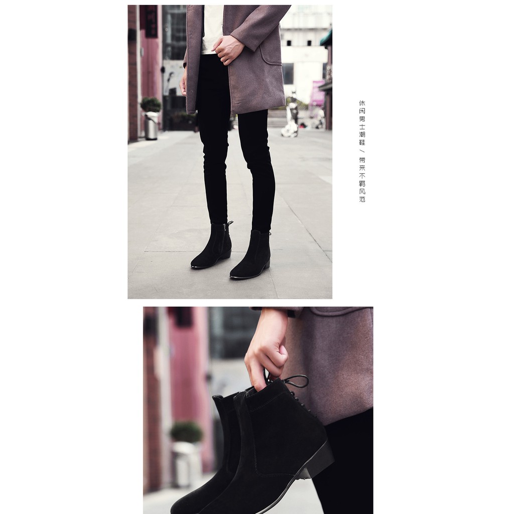 Chelsea boot da lộn nam JTPX-9055-JJ của HILLGLOBAL | BigBuy360 - bigbuy360.vn