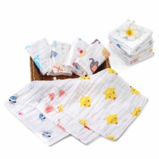 3 khăn cotton 6 lớp cho bé 25x25cm