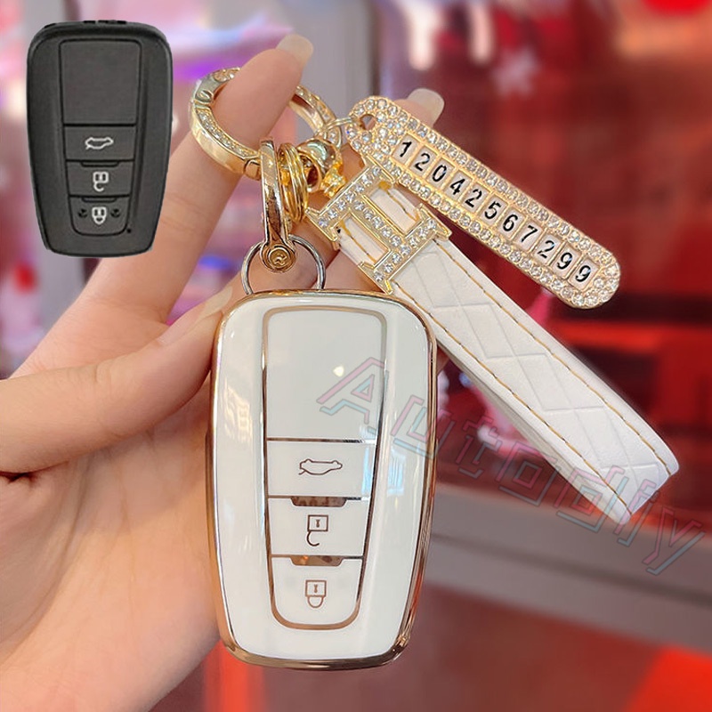 Ốp TPU Bọc Chìa Khóa Xe Hơi Thông Minh Chống Trầy Cho Toyota Corolla Altis Corolla Cross Camry CHR RAV 4