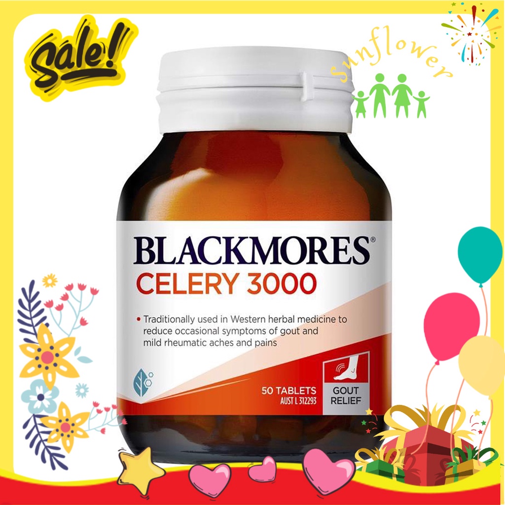Blackmores Celery 3000mg hỗ trợ xương khớp phòng ngừa gout 50 Viên Úc