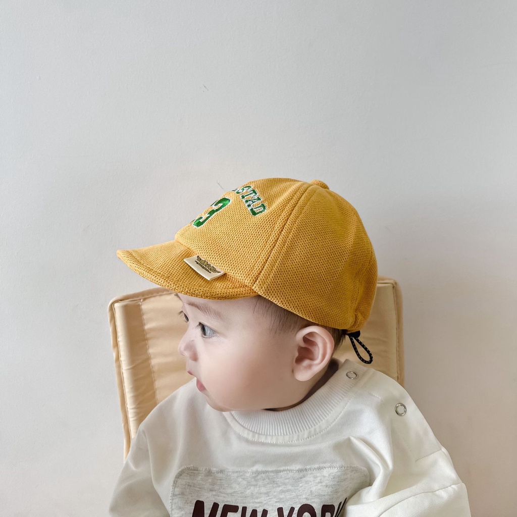 Mũ Lưỡi Trai Vành Mềm Thêu Chữ Phong Cách Hàn Quốc Cho Bé