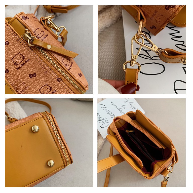 Túi Xách Họa Tiết Mèo Hello Kitty Kèm Dây Đeo Chéo Y10 – Video Thật