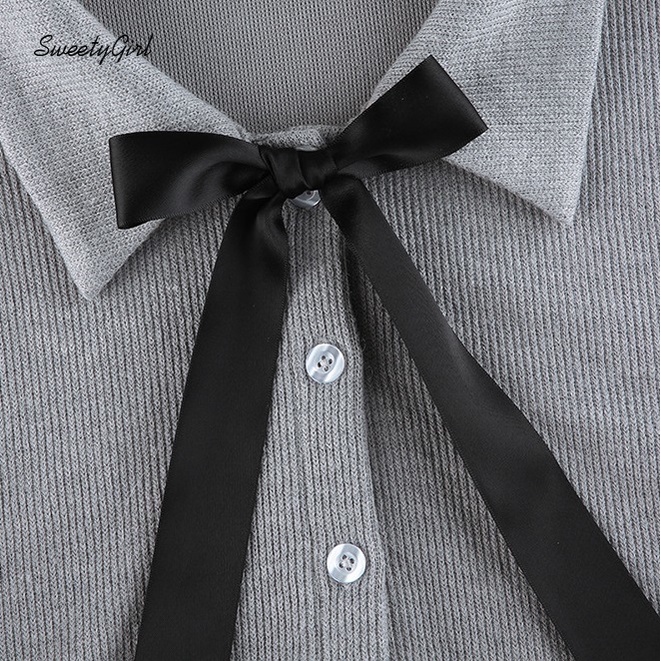 Áo Sơ Mi Tay Dài Cổ Bẻ Thắt Nơ Dáng Ôm Màu Sắc Ngọt Ngào Thời Trang Cho Nữ