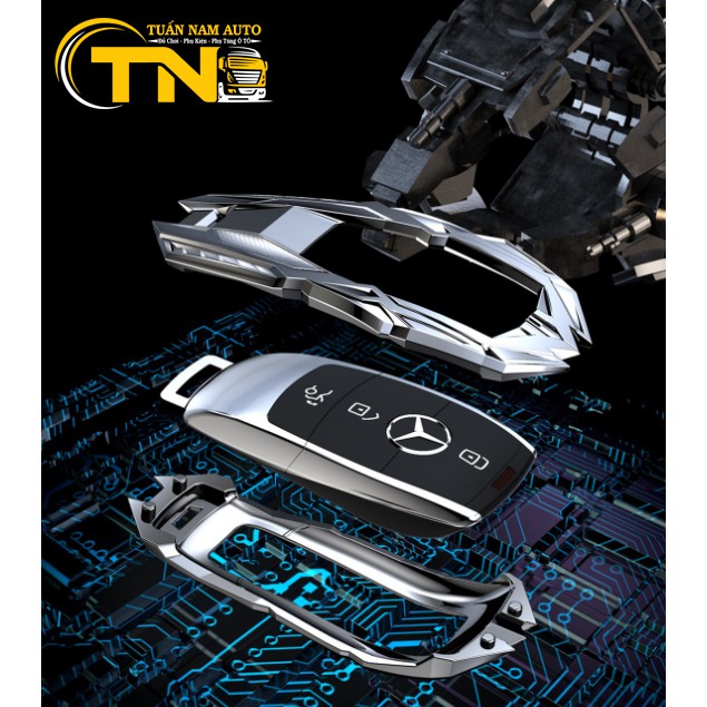 ỐP KHÓA MERCEDES HỢP KIM CAO CẤP SANG TRỌNG MẪU MỚI NHẤT CHÌA HÌNH LÁ