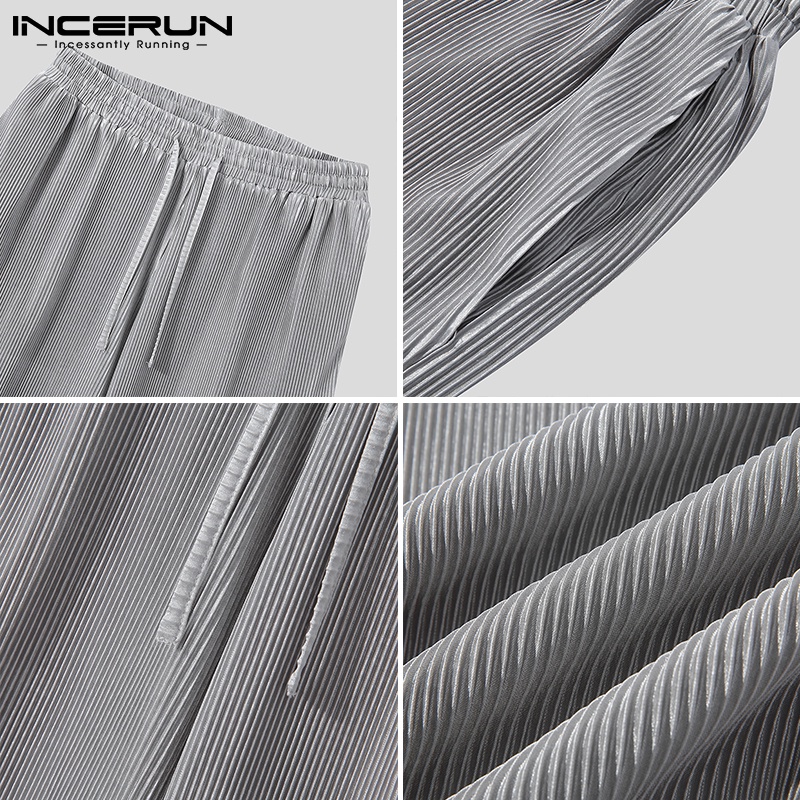 Quần nam INCERUN cạp thun phối dây rút trẻ trung thời trang