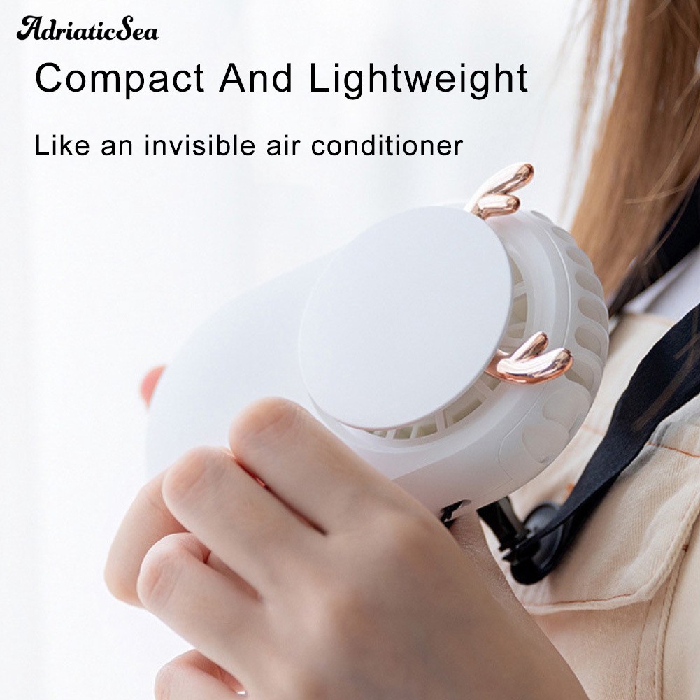 Quạt USB mini đeo cổ tiện lợi | BigBuy360 - bigbuy360.vn