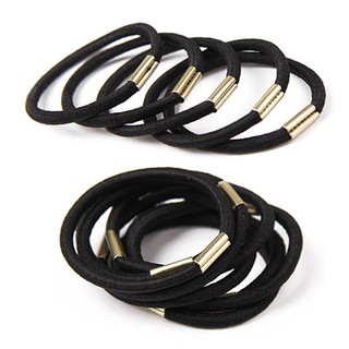Set 10 Dây Cột Tóc Co Giãn Màu Đen Thời Trang Cho Nữ