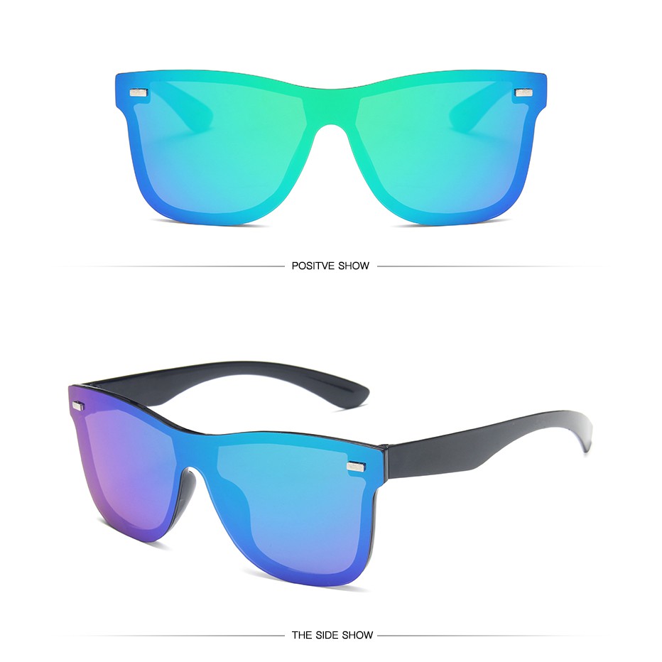 Kính Mát Gọng Vuông Chống Tia Uv400 Phong Cách Retro Cho Nam Và Nữ