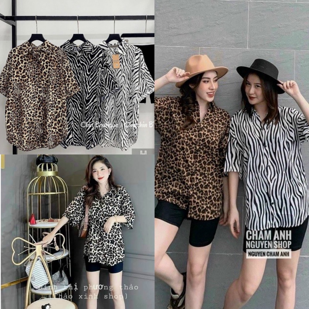 Áo sơ mi nữ cộc tay lỡ form rộng nhiều họa tiết trẻ trung cá tính - Mã A588-PANOSI