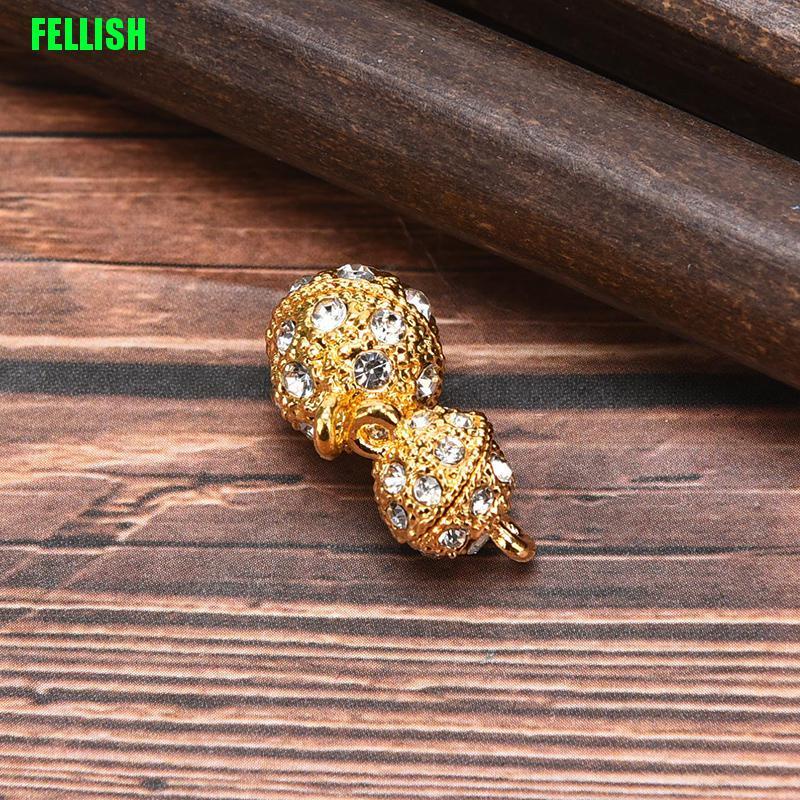 Set 5 Móc Khóa Nam Châm Bằng Kim Loại Đính Đá Chuyên Dụng Làm Đồ Trang Sức