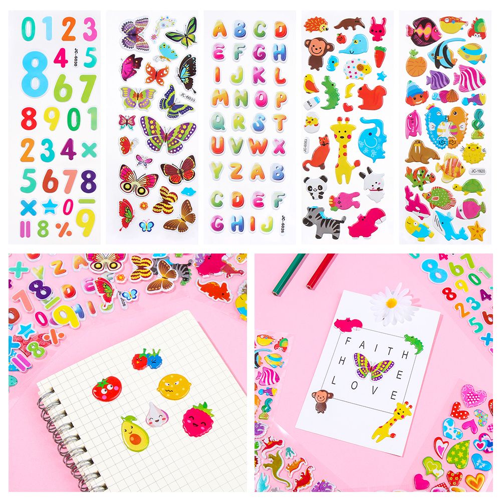 Miếng Dán Tường Họa Tiết Hoạt Hình Động Vật 3D Chống Thấm Nước Phong Cách Cổ Điển Cho Bé