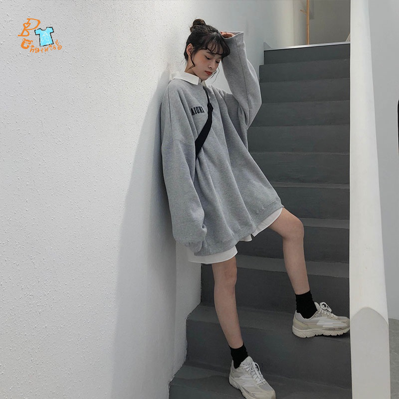 Áo Sweater Cổ Tròn Dáng Rộng Phong Cách Hiphop Cá Tính