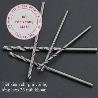 Bộ 25 mũi khoan nhỏ