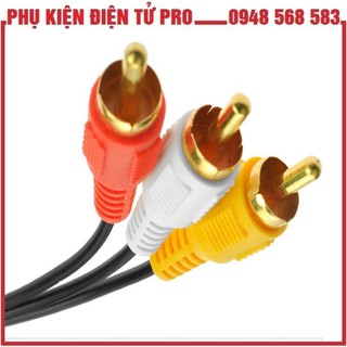 DÂY LOA AV 3 RA 3 DÀI 5M TRUYỀN TÍN HIỆU HÌNH ẢNH, ÂM THANH TỪ CÁC THIẾT BỊ NHƯ TI VI, ĐẦU KỸ THUẬT SỐ, ĐẦU DVD, CD, LOA