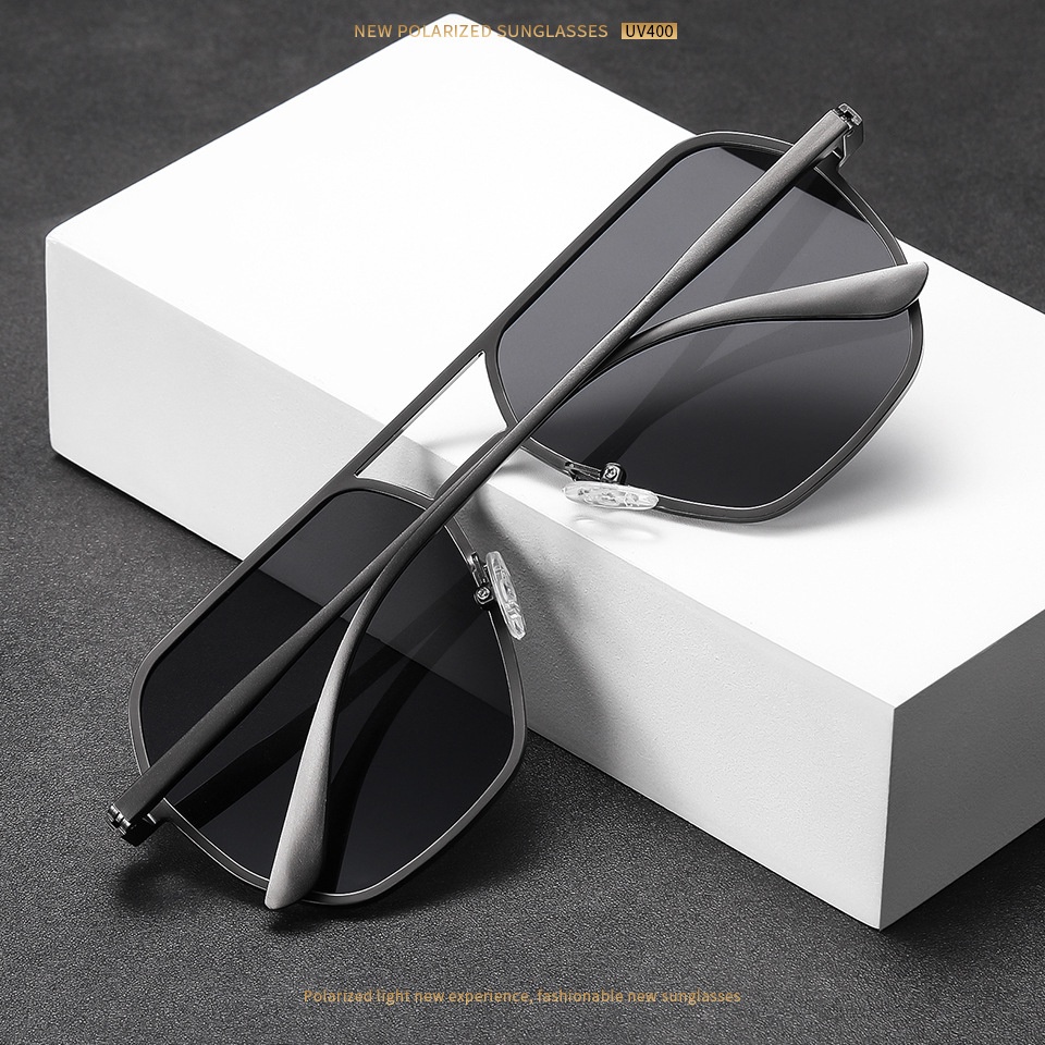 Kính Mát Phân Cực Gọng Nhôm Siêu Nhẹ pg043 Phong Cách Thể Thao Thời Trang Cho Nam